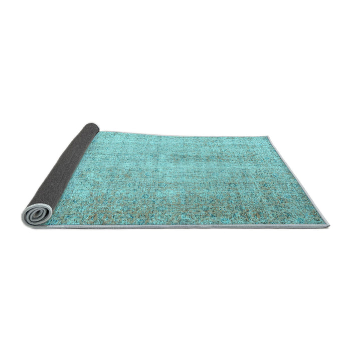 Sideview of Abstract Light Blue Contemporary Rug, con1337lblu