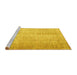 Sideview of Machine Washable Abstract Yellow Contemporary Rug, wshcon1337yw