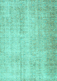 Abstract Turquoise Contemporary Rug, con1337turq