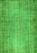 Serging Thickness of Machine Washable Abstract Green Contemporary Area Rugs, wshcon1338grn