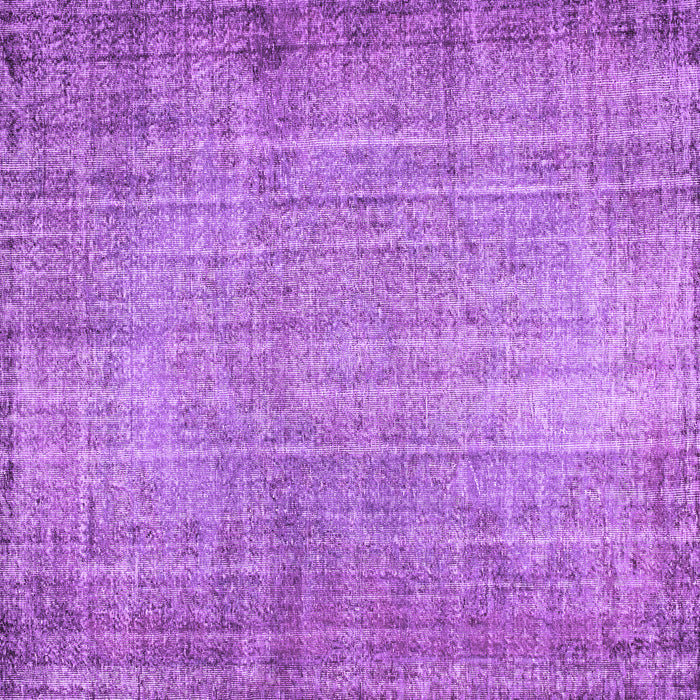 Square Machine Washable Abstract Purple Contemporary Area Rugs, wshcon1338pur