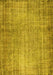 Abstract Yellow Contemporary Rug, con1338yw