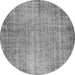 Square Abstract Gray Contemporary Rug, con1338gry