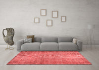 Machine Washable Abstract Red Contemporary Rug, wshcon1338red