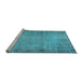 Sideview of Machine Washable Abstract Light Blue Contemporary Rug, wshcon1338lblu