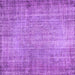 Square Abstract Purple Contemporary Rug, con1338pur