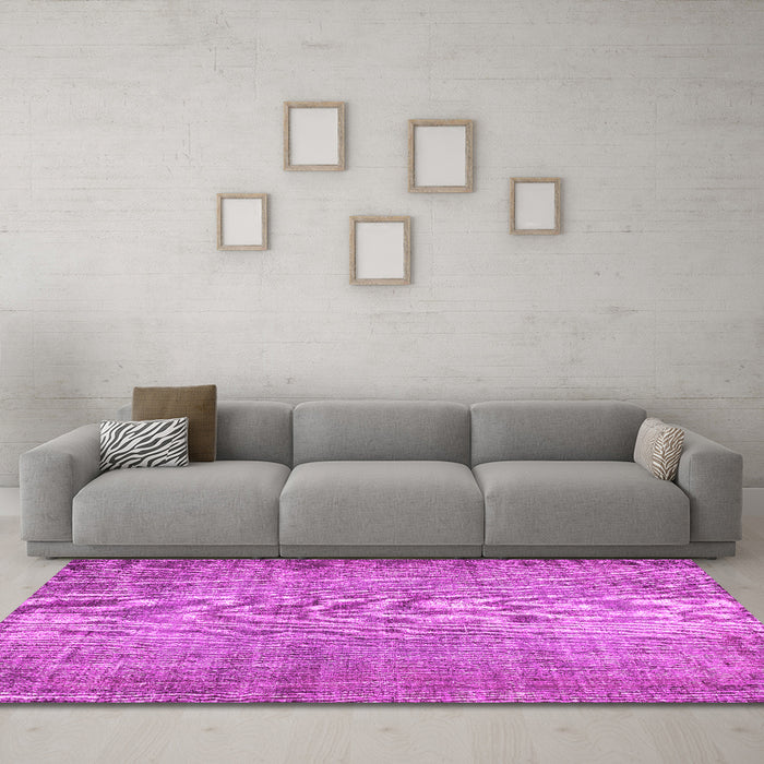 Machine Washable Abstract Pink Contemporary Rug in a Living Room, wshcon1338pnk
