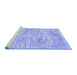 Sideview of Machine Washable Abstract Blue Contemporary Rug, wshcon1339blu