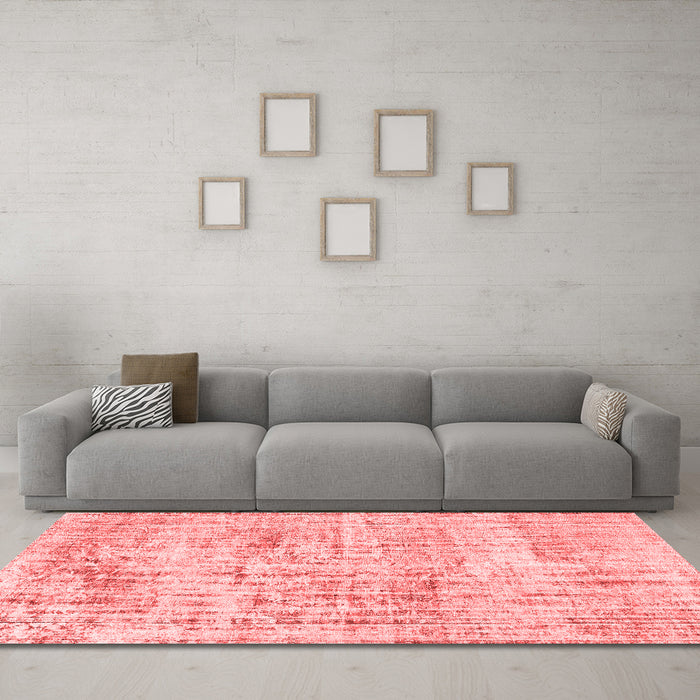 Contemporary Red Washable Rugs
