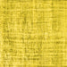 Square Abstract Yellow Contemporary Rug, con1339yw