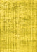 Machine Washable Abstract Yellow Contemporary Rug, wshcon1339yw