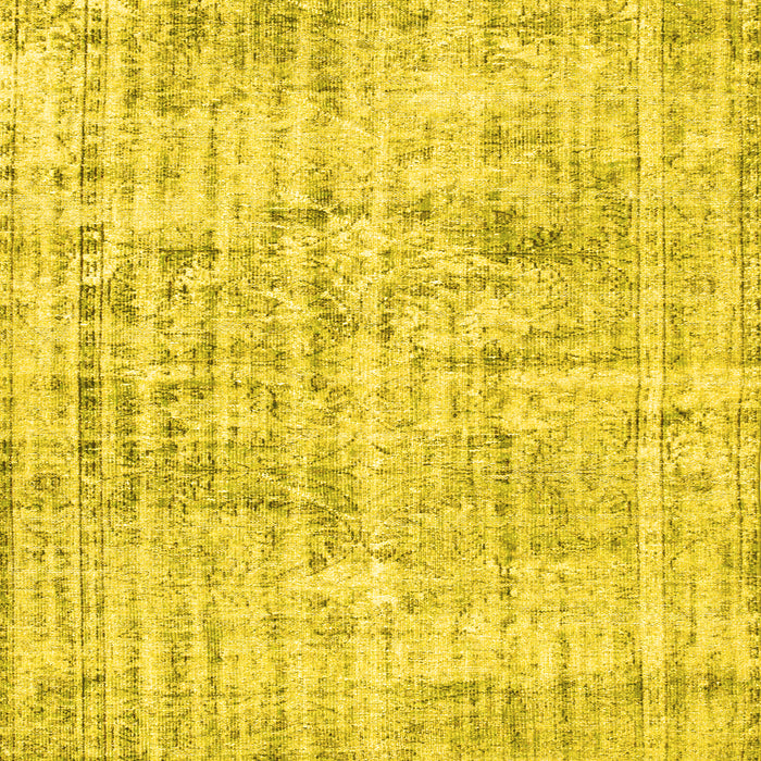 Machine Washable Abstract Yellow Contemporary Rug, wshcon1339yw