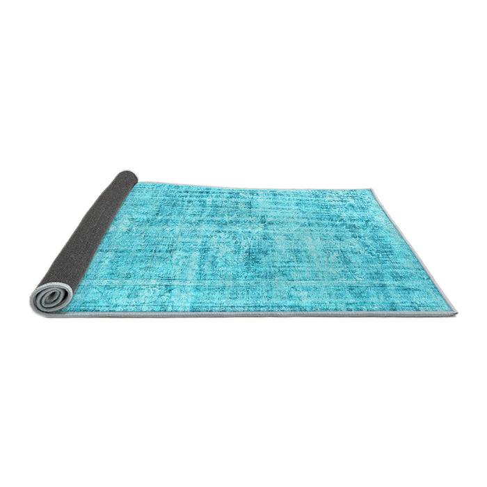 Sideview of Abstract Light Blue Contemporary Rug, con1339lblu