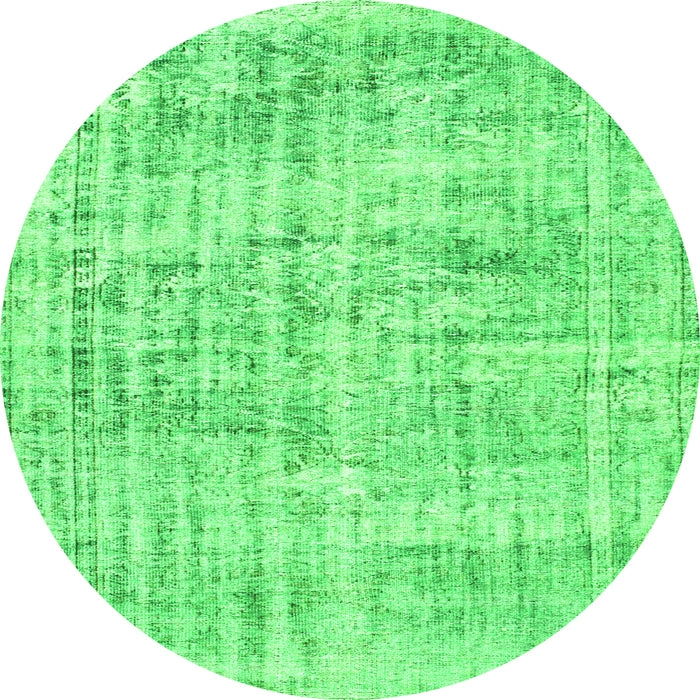 Square Abstract Green Contemporary Rug, con1339grn