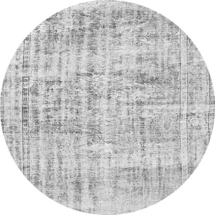 Square Abstract Gray Contemporary Rug, con1339gry