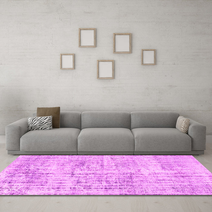 Machine Washable Abstract Pink Contemporary Rug in a Living Room, wshcon1339pnk