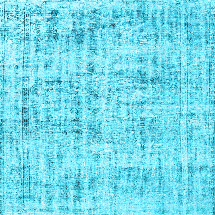 Square Abstract Light Blue Contemporary Rug, con1339lblu