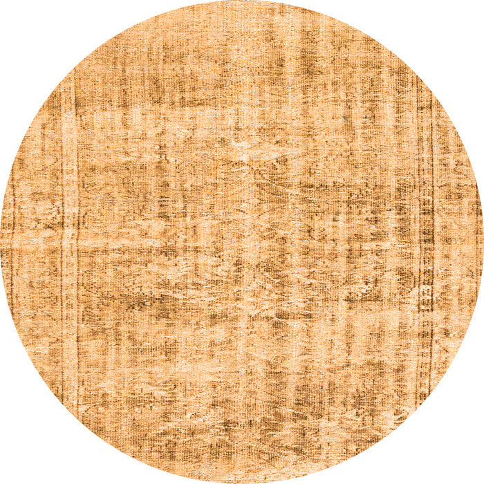 Square Abstract Orange Contemporary Rug, con1339org