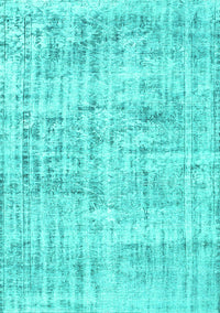 Abstract Turquoise Contemporary Rug, con1339turq