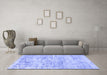 Machine Washable Abstract Blue Contemporary Rug in a Living Room, wshcon1339blu