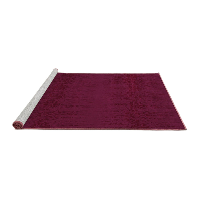 Sideview of Machine Washable Abstract Purple Contemporary Area Rugs, wshcon133pur