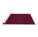 Sideview of Machine Washable Abstract Purple Contemporary Area Rugs, wshcon133pur