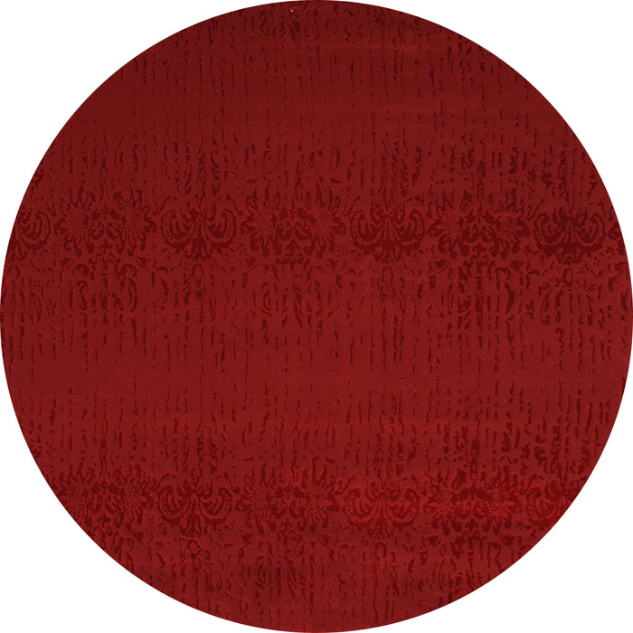 Square Abstract Orange Contemporary Rug, con133org