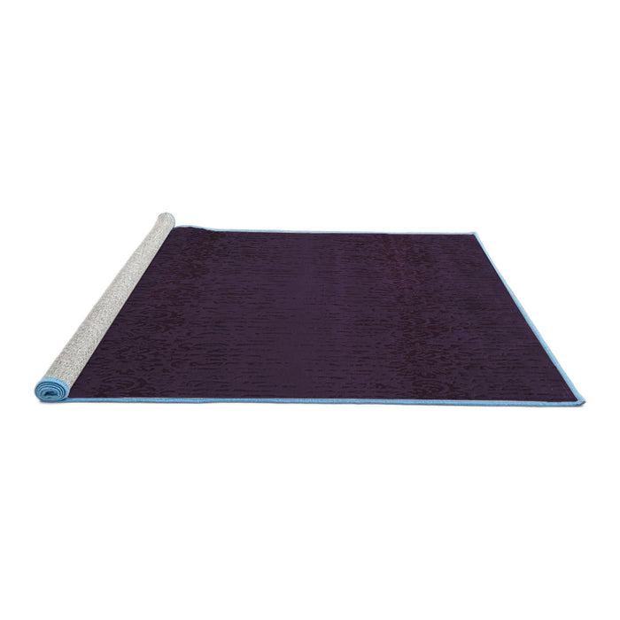 Sideview of Machine Washable Abstract Blue Contemporary Rug, wshcon133blu