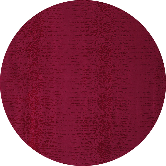 Round Abstract Pink Contemporary Rug, con133pnk