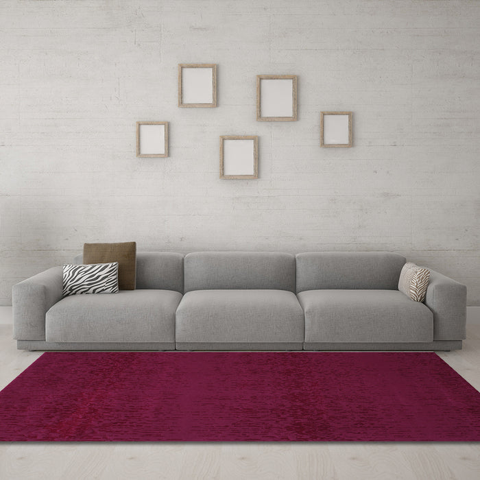 Machine Washable Abstract Purple Contemporary Area Rugs in a Living Room, wshcon133pur