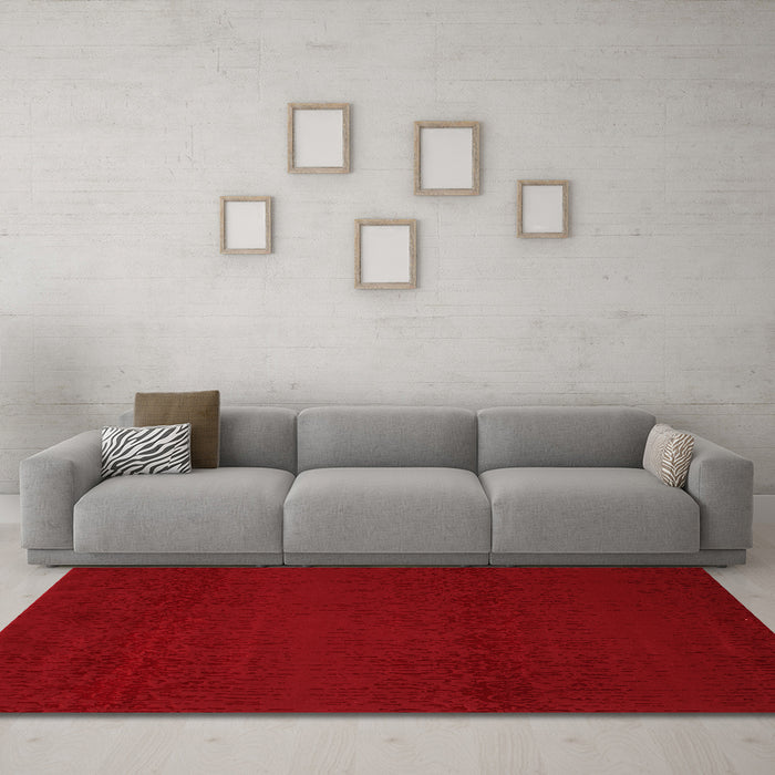 Contemporary Red Washable Rugs