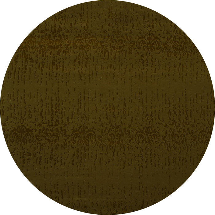 Square Abstract Green Contemporary Rug, con133grn