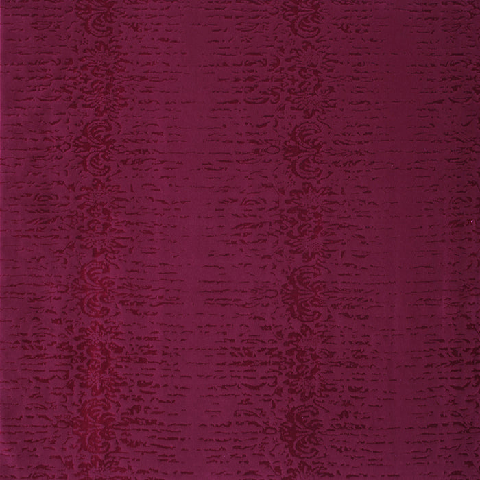 Square Machine Washable Abstract Purple Contemporary Area Rugs, wshcon133pur