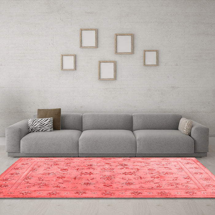Contemporary Red Washable Rugs