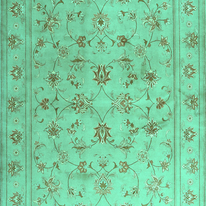 Abstract Turquoise Contemporary Rug, con1340turq
