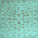 Square Abstract Light Blue Contemporary Rug, con1340lblu