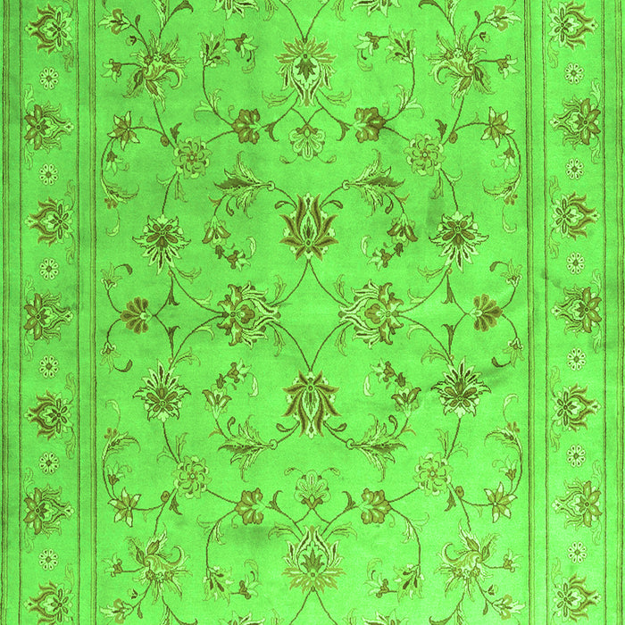 Serging Thickness of Machine Washable Abstract Green Contemporary Area Rugs, wshcon1340grn