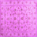 Square Abstract Purple Contemporary Rug, con1340pur