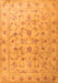 Serging Thickness of Machine Washable Abstract Orange Contemporary Area Rugs, wshcon1340org