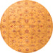 Machine Washable Abstract Orange Contemporary Area Rugs, wshcon1340org