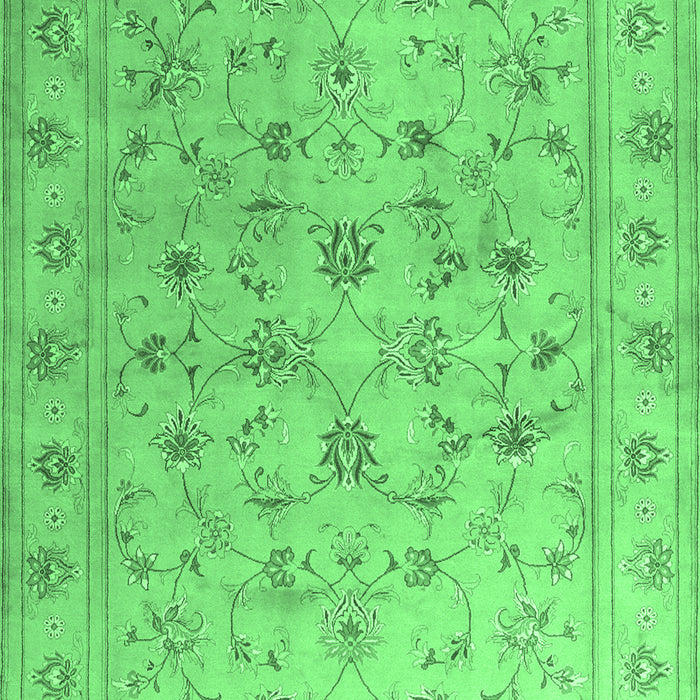 Machine Washable Abstract Emerald Green Contemporary Area Rugs, wshcon1340emgrn