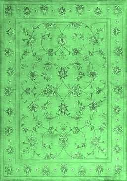 Abstract Emerald Green Contemporary Rug, con1340emgrn