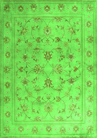 Abstract Green Contemporary Rug, con1340grn