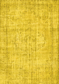 Abstract Yellow Contemporary Rug, con1341yw