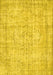 Abstract Yellow Contemporary Rug, con1341yw