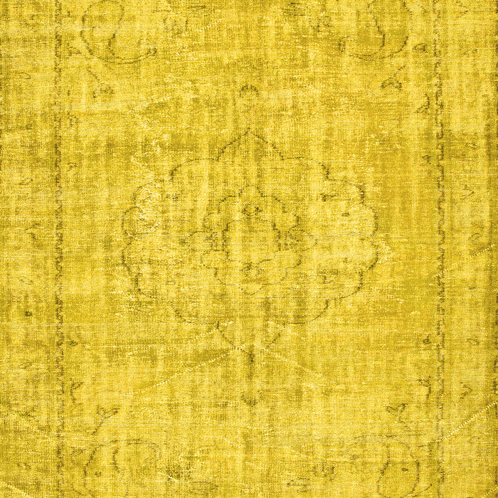 Abstract Yellow Contemporary Rug, con1341yw
