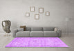 Machine Washable Abstract Purple Contemporary Area Rugs in a Living Room, wshcon1341pur