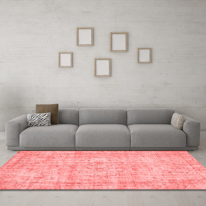 Contemporary Red Washable Rugs