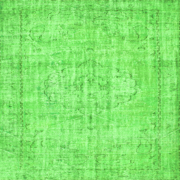 Serging Thickness of Abstract Green Contemporary Rug, con1341grn