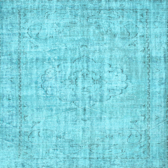 Square Machine Washable Abstract Light Blue Contemporary Rug, wshcon1341lblu